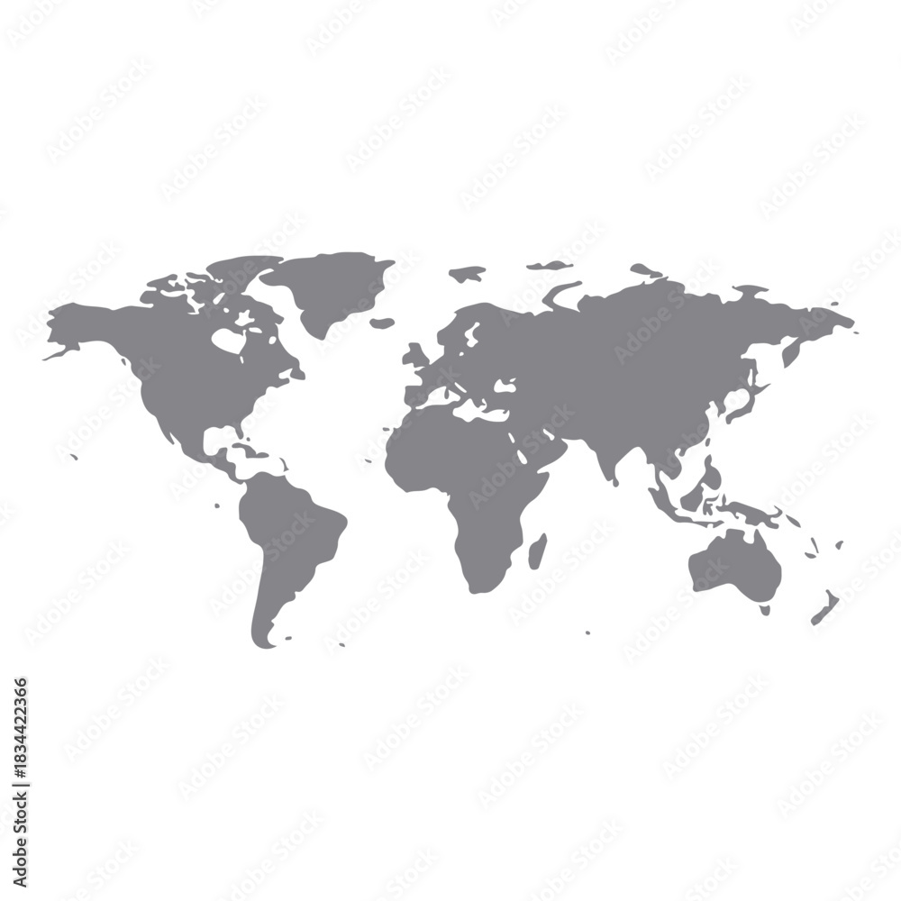 Naklejka premium World map illustration on a black background showing global continents and countries