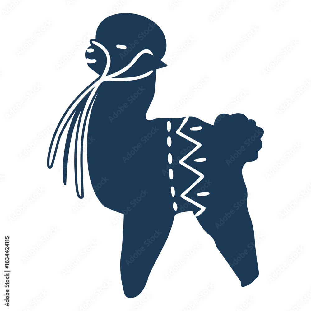 Fototapeta premium Llama animal silhouette llama