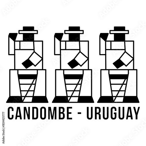 Traditional drumers uruguay stroke design