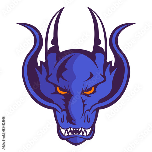 Angry violet demon logo