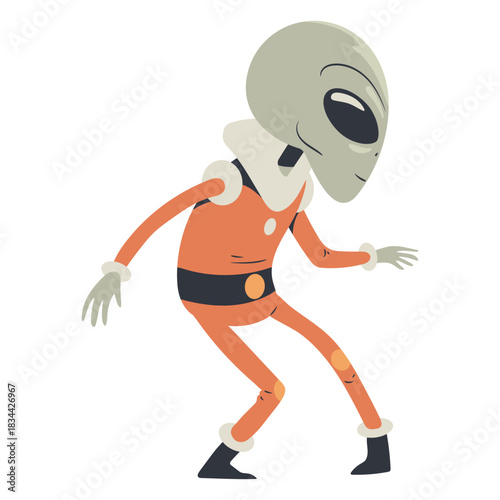 Alien bended knees character