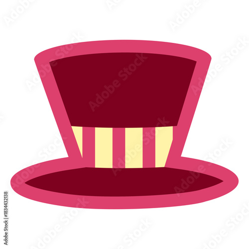 Pink top hat flat