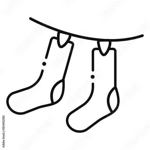 Socks hanging icon