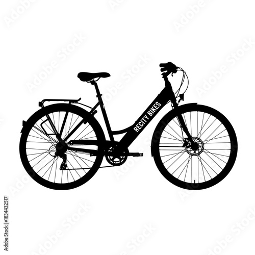 bicycle on white background