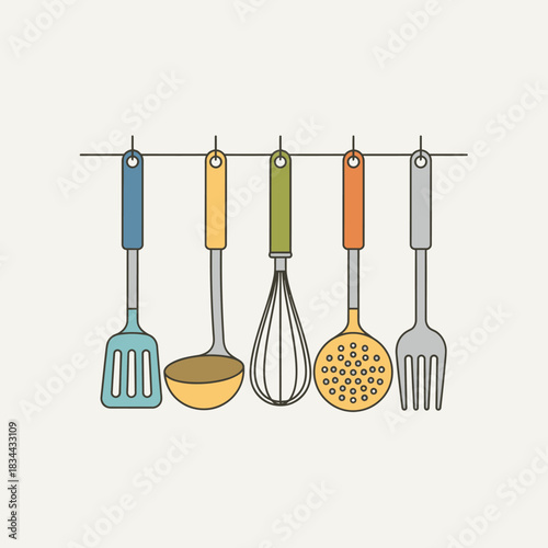 kitchen utensils vector illustration