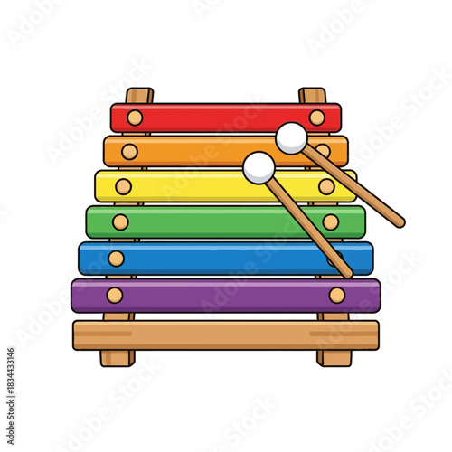 colorful wooden bench