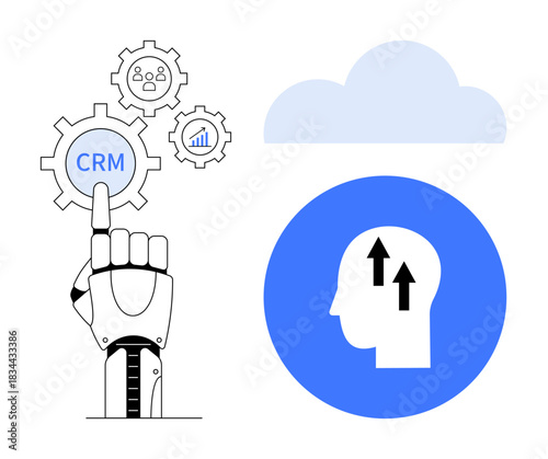 Artificial Intelligence. Artificial Intelligence integrates CRM systems, boosting productivity. Artificial Intelligence enhances cloud capabilities for data management and decision-making. Concepts