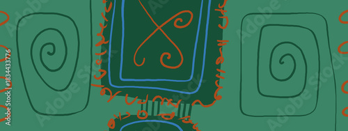 Minimal abstract. Picture for modern interiors. The picture is painted by hand on a tablet.