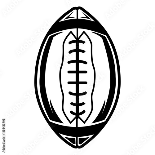 American football standing high contrast