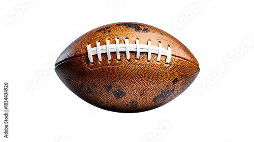 Vintage Leather Football on Transparent Background