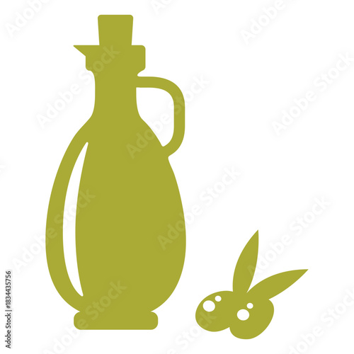 Olive oil jug green
