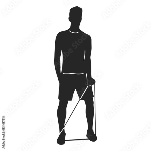 Work out man silhouette