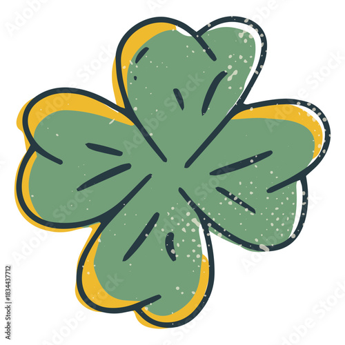 Four-leaf clover doodle