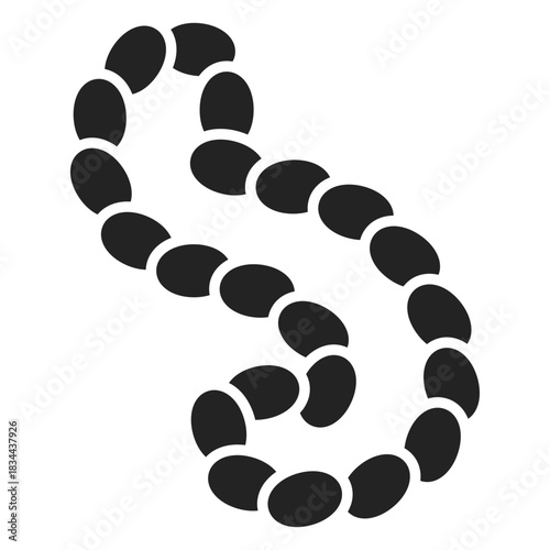 Pearl necklace silhouette