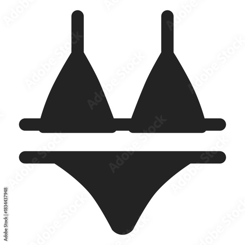 Two-piece swimsuit silhouette