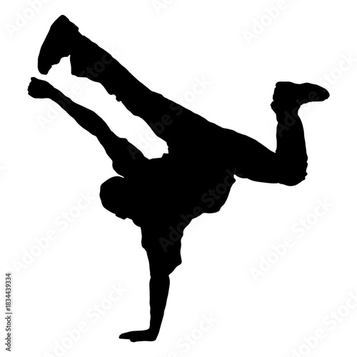 Breakdance man silhouette