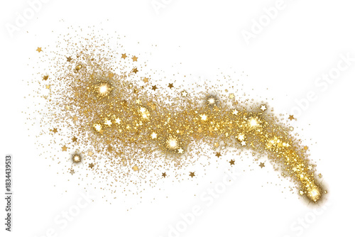 Shimmering Gold Sparkles Texture. Warm Glowing Particles Overlay. Magic Dust Effect.