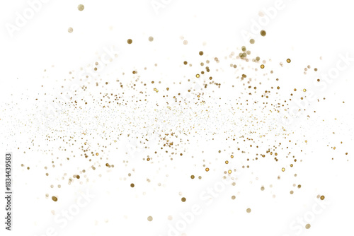 Shimmering Gold Sparkles Texture. Warm Glowing Particles Overlay. Magic Dust Effect.