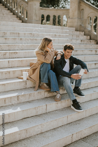 Couple enjoys a casual mome...