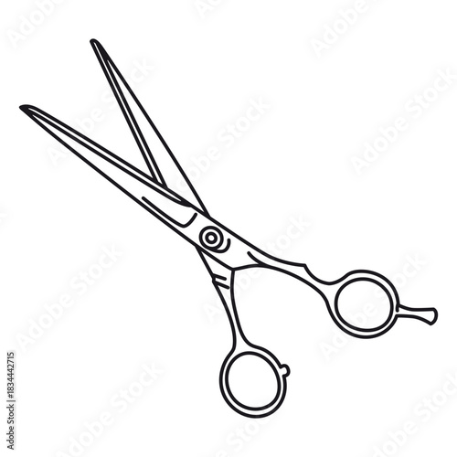 Hair shears salon stroke