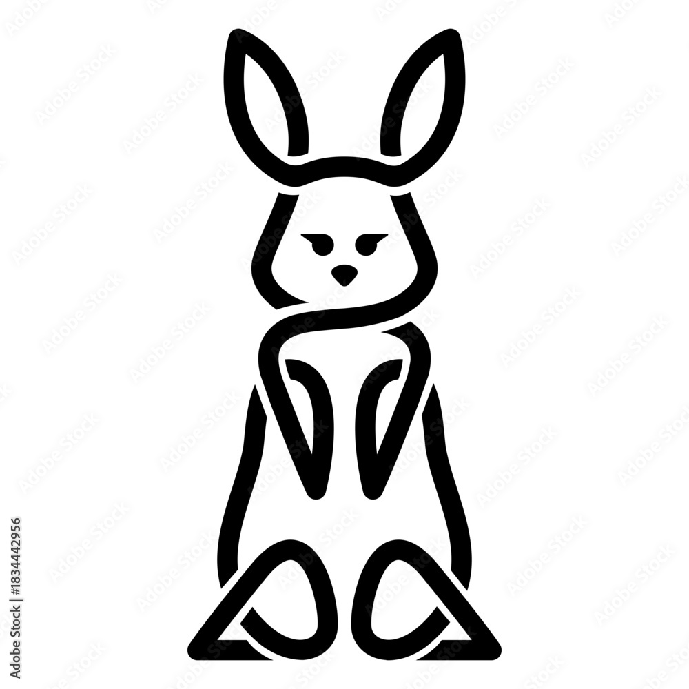 Naklejka premium Simple Celtic Rabbit Knot