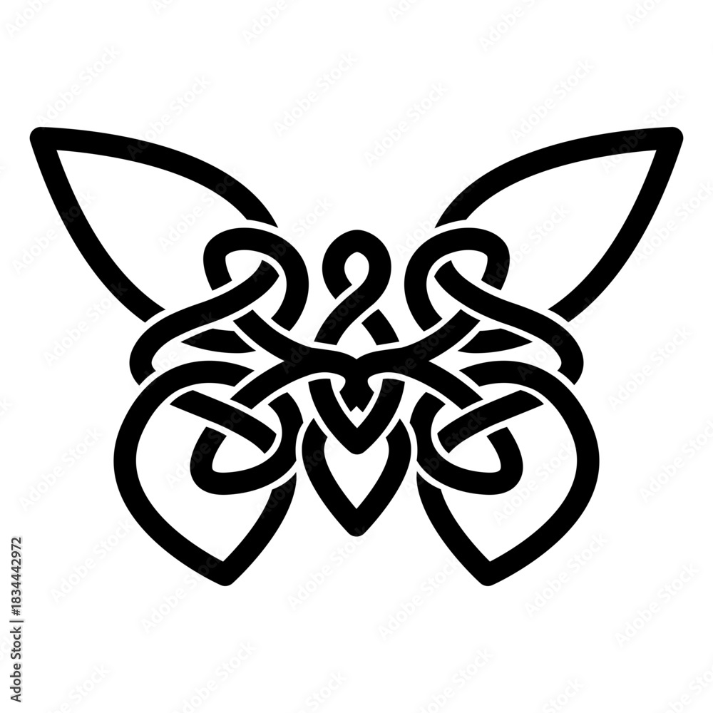 Naklejka premium Simple Celtic Butterfly Knot