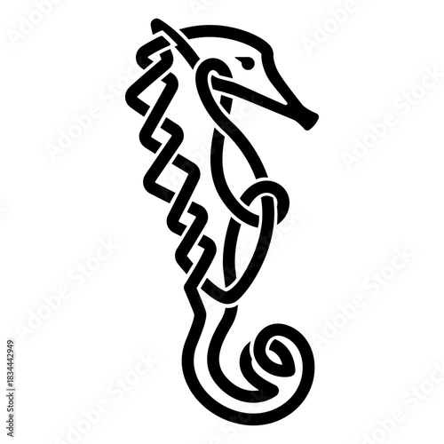 Simple Celtic Seahorse Knot