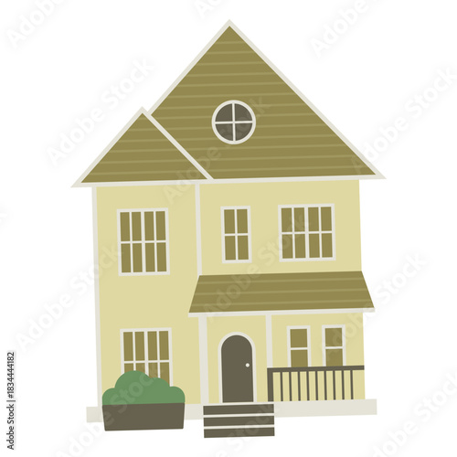 American Style Yellow House