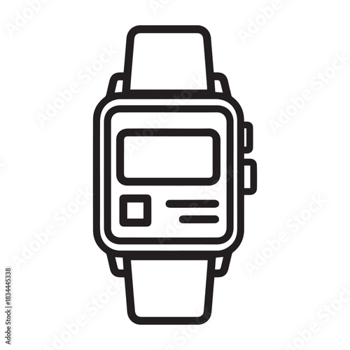 Smartwatch Icon - Outline Style