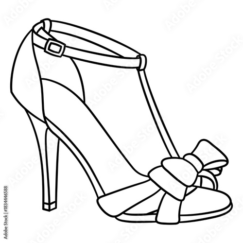 Thin high heels stroke