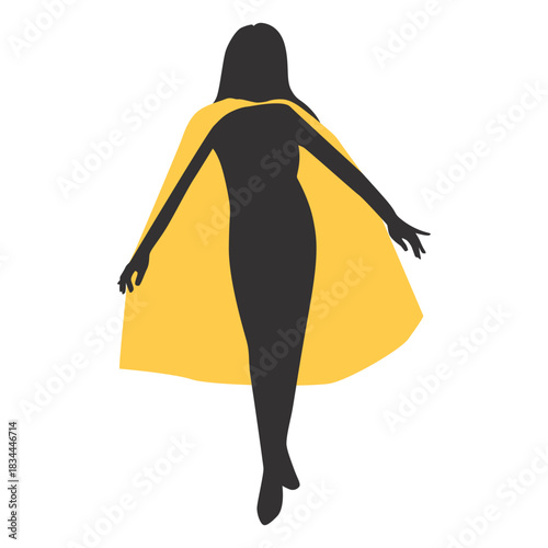Standing superhero woman