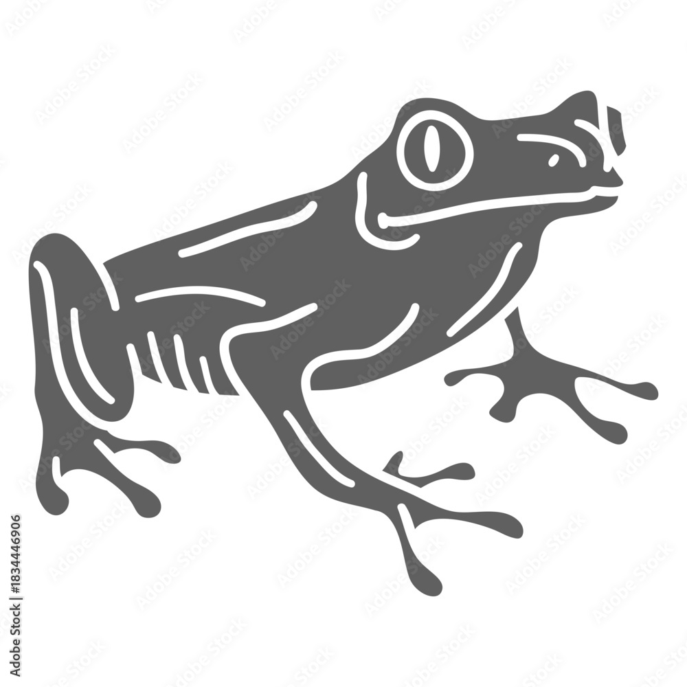Fototapeta premium Simple cut out tropical frog