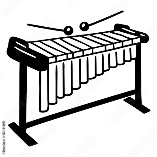 Simple filled stroke xylophone