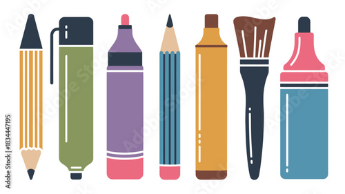 Writing Tools Clipart  Stationery Icons