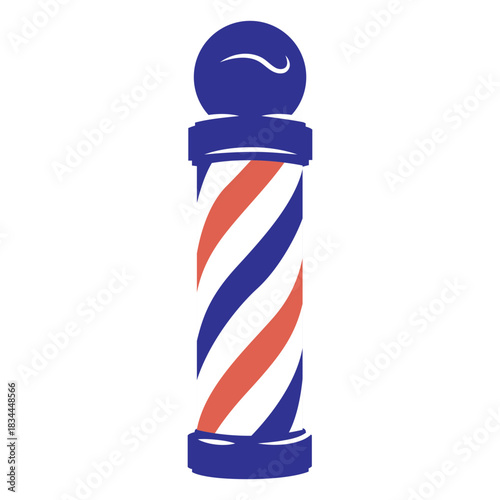 Flat barber shop pole