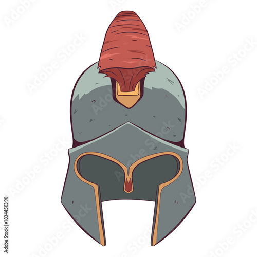 Roman helmet illustration
