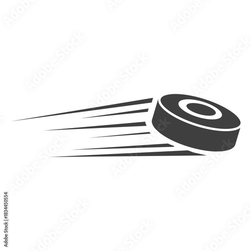 Moving ice hockey puck