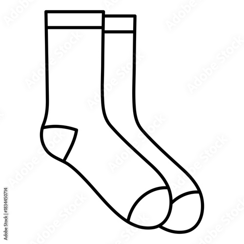 Simple geometric stroke socks