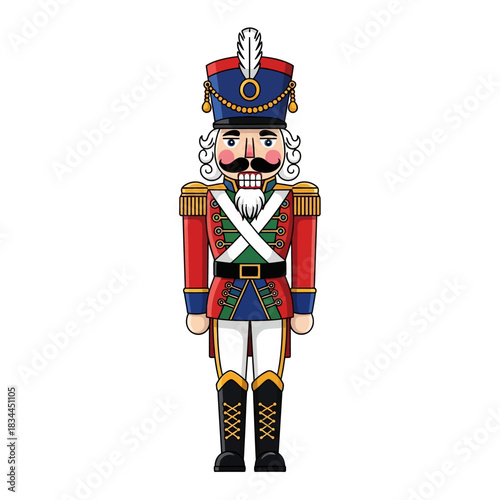 Nutcracker christmas holiday decoration festive celebration tradition wooden toy soldier character design season joy