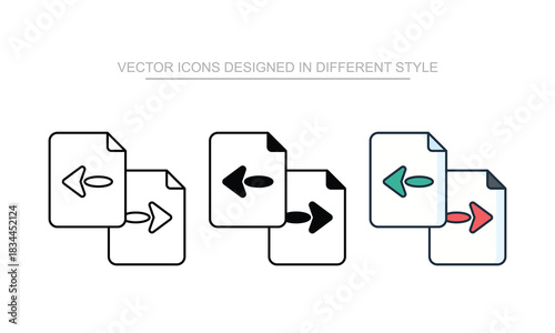 Packet Transfer vector design in modern and trendy style icon