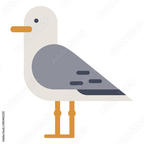 Standing seagull flat