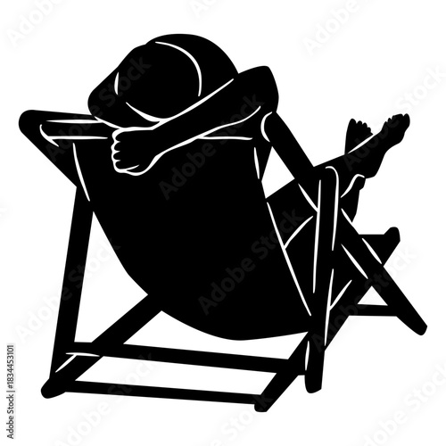 Person relaxing on beach