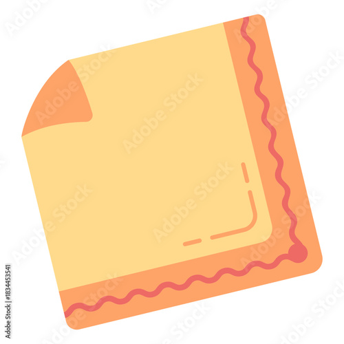 Orange napkin square