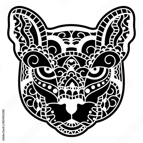 Tiger head mandala