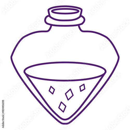 Magical potion bottle stroke