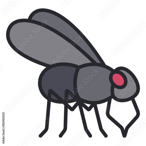 Side fly geometric color stroke