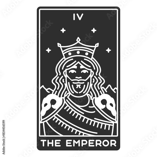 Tarot card the emperor cut out