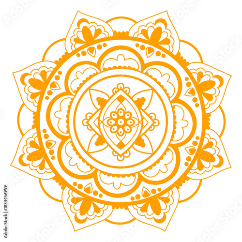 Yellow mandala design