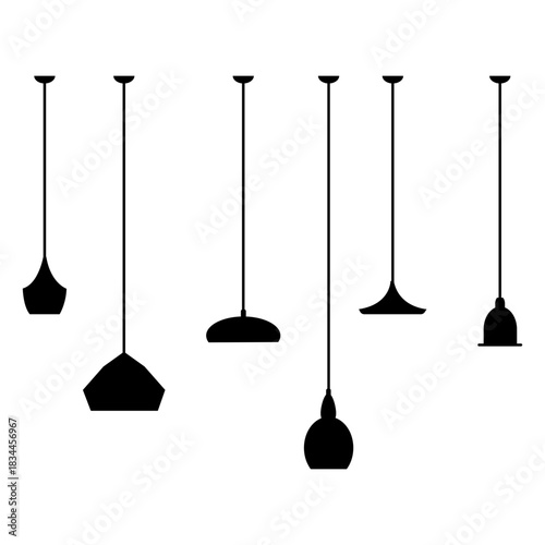 Ceiling lamps silhouette