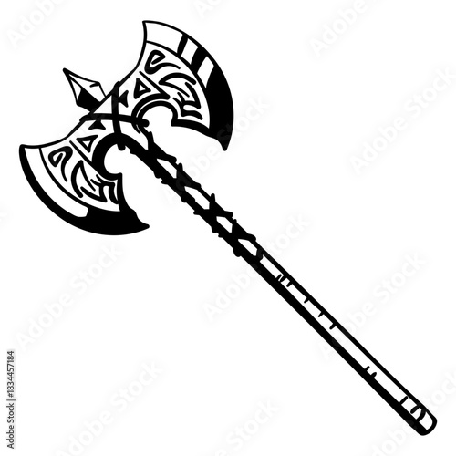 Double axe filled stroke